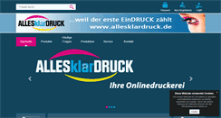 Desktop Screenshot of allesklardruck.de