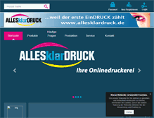 Tablet Screenshot of allesklardruck.de